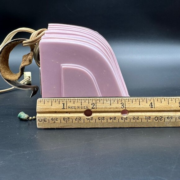 Vintage Headboard Lamp Light 1930s Art Deco Pink Plastic Reading Retro Lighting - Picture 15 of 15